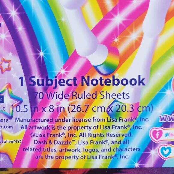 Lisa Frank Markie Unicorn 30th Birthday Spiral Notebook Target Exclusive - Picture 7 of 9